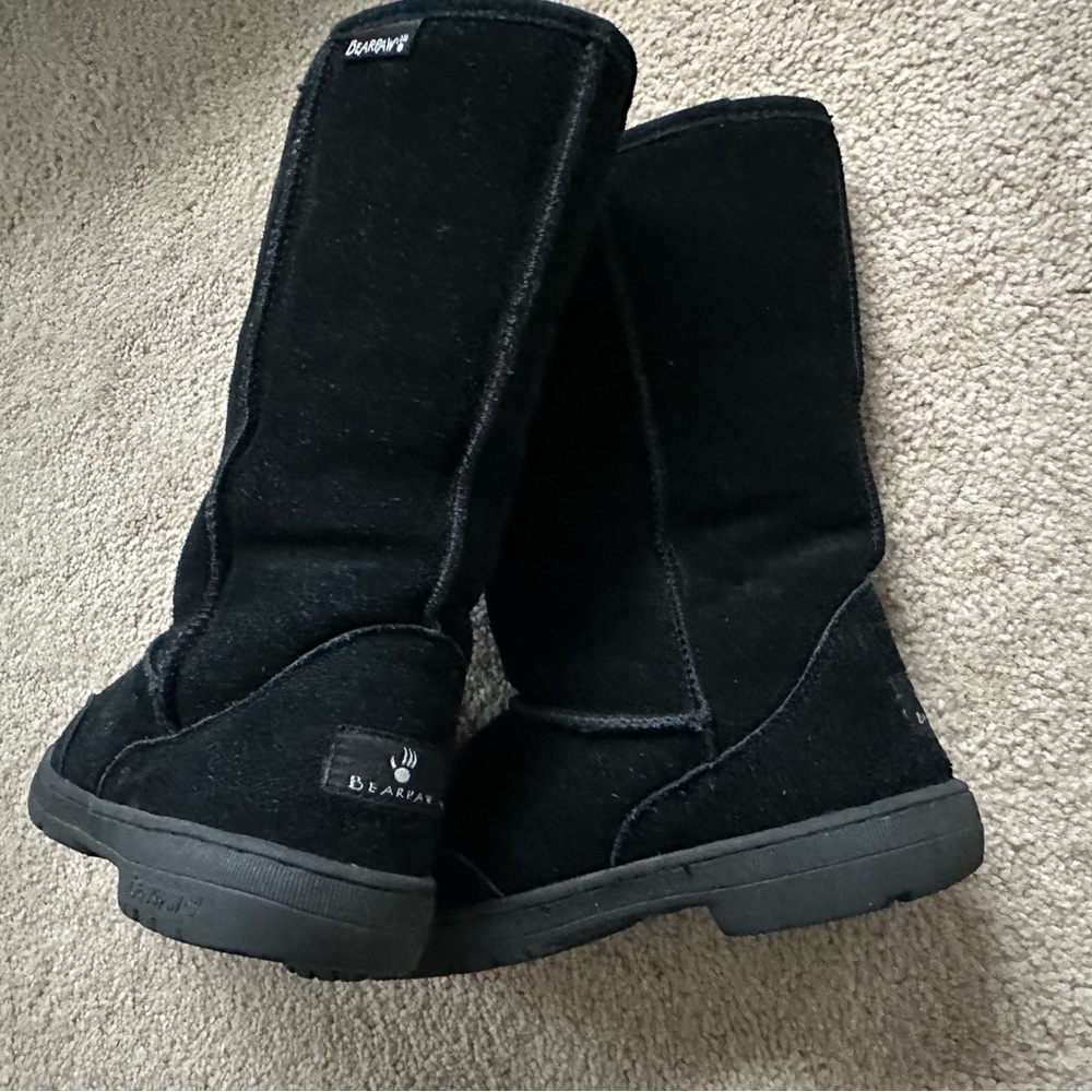 BearPaw Black Suede Boots 11”